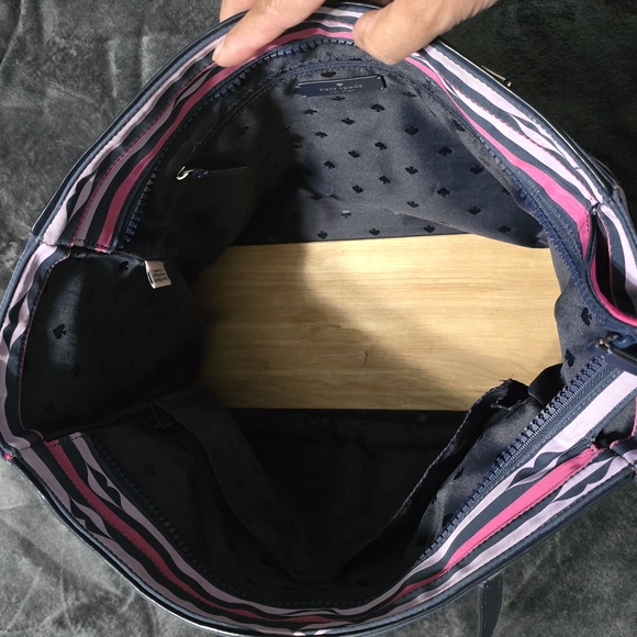 Kate Spade Black and Pink Striped Men's Bag - Picture 4 of 5